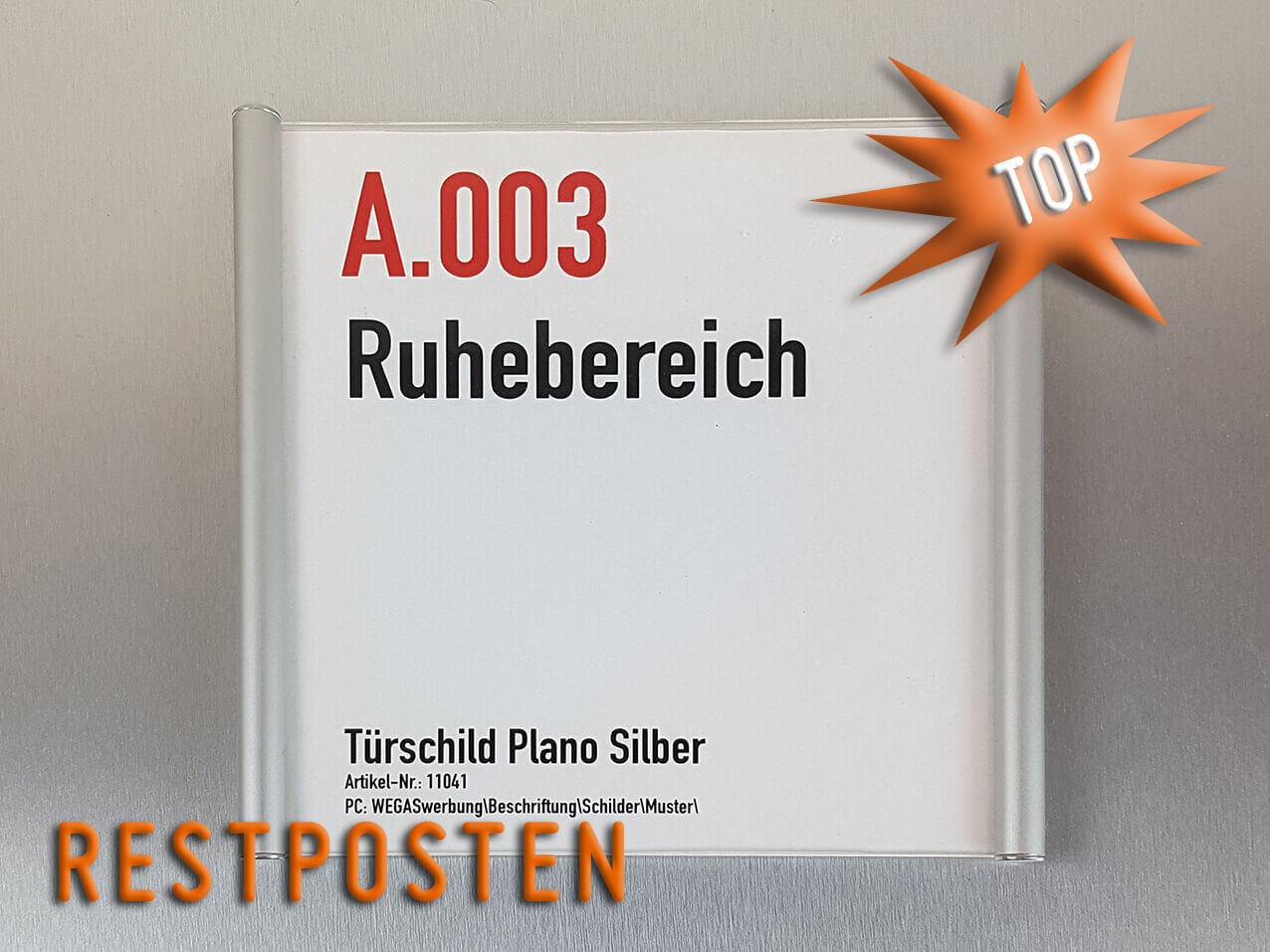 Türschild PLANO mit Rundrohr Design 10% RABATT PREIS Türschild PLANO mit Rundrohr Design 10% RABATT PREIS