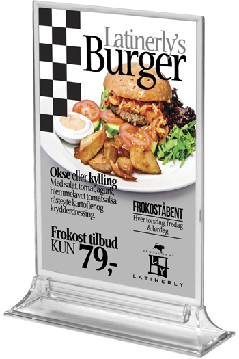 Menüaufsteller auf freistehendem Fuß 1228 Menüaufsteller auf freistehendem Fuß 1228