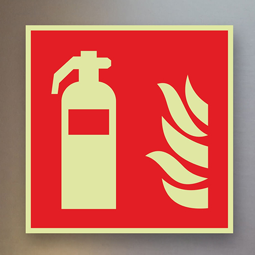 Brandschutzzeichen-nachleuchtend-Aufkleber-Klebefolie-Feuerloescher Brandschutzzeichen-nachleuchtend-Aufkleber-Klebefolie-Feuerloescher
