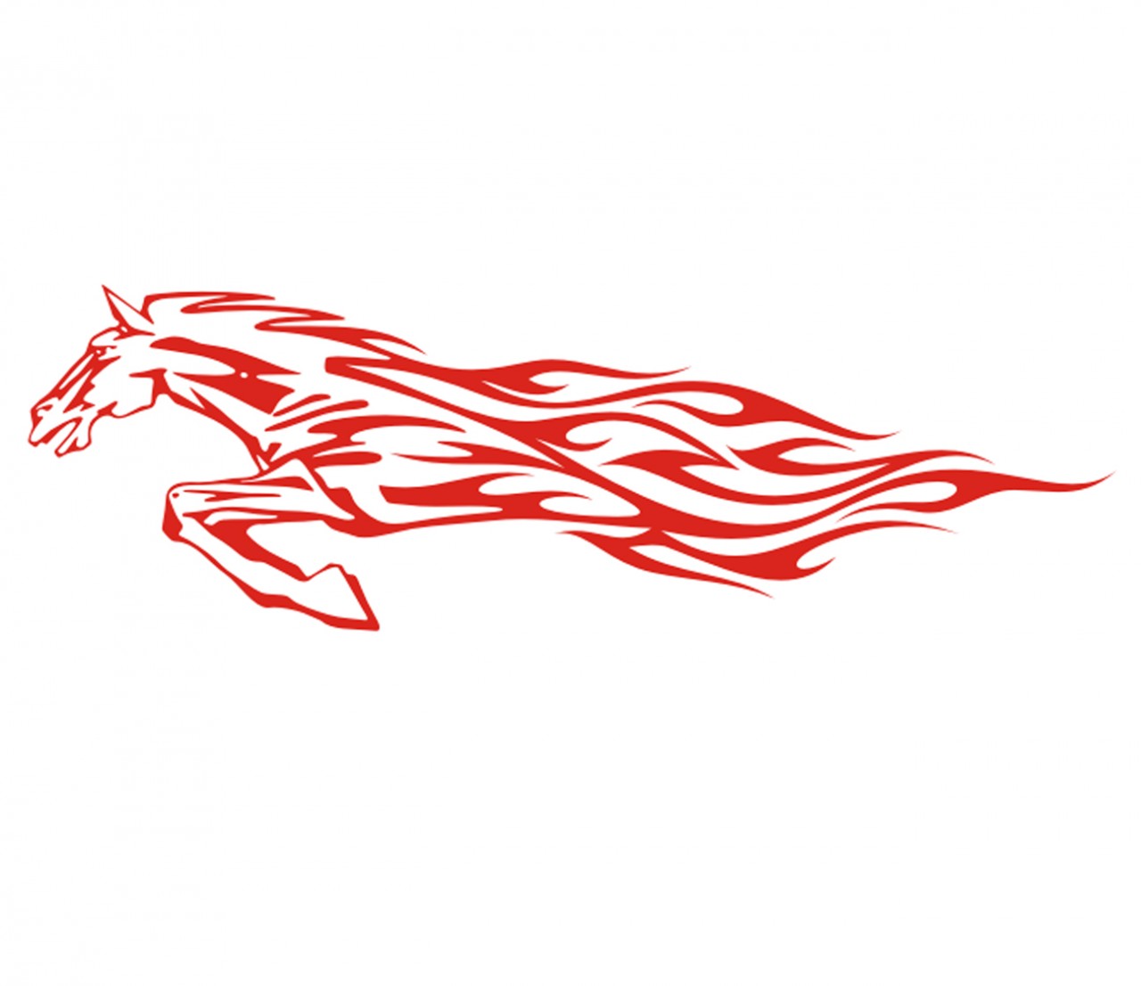 Pferd in Flammen - Tattoo - Folienaufkleber Nr. 3 Pferd in Flammen - Tattoo - Folienaufkleber Nr. 3