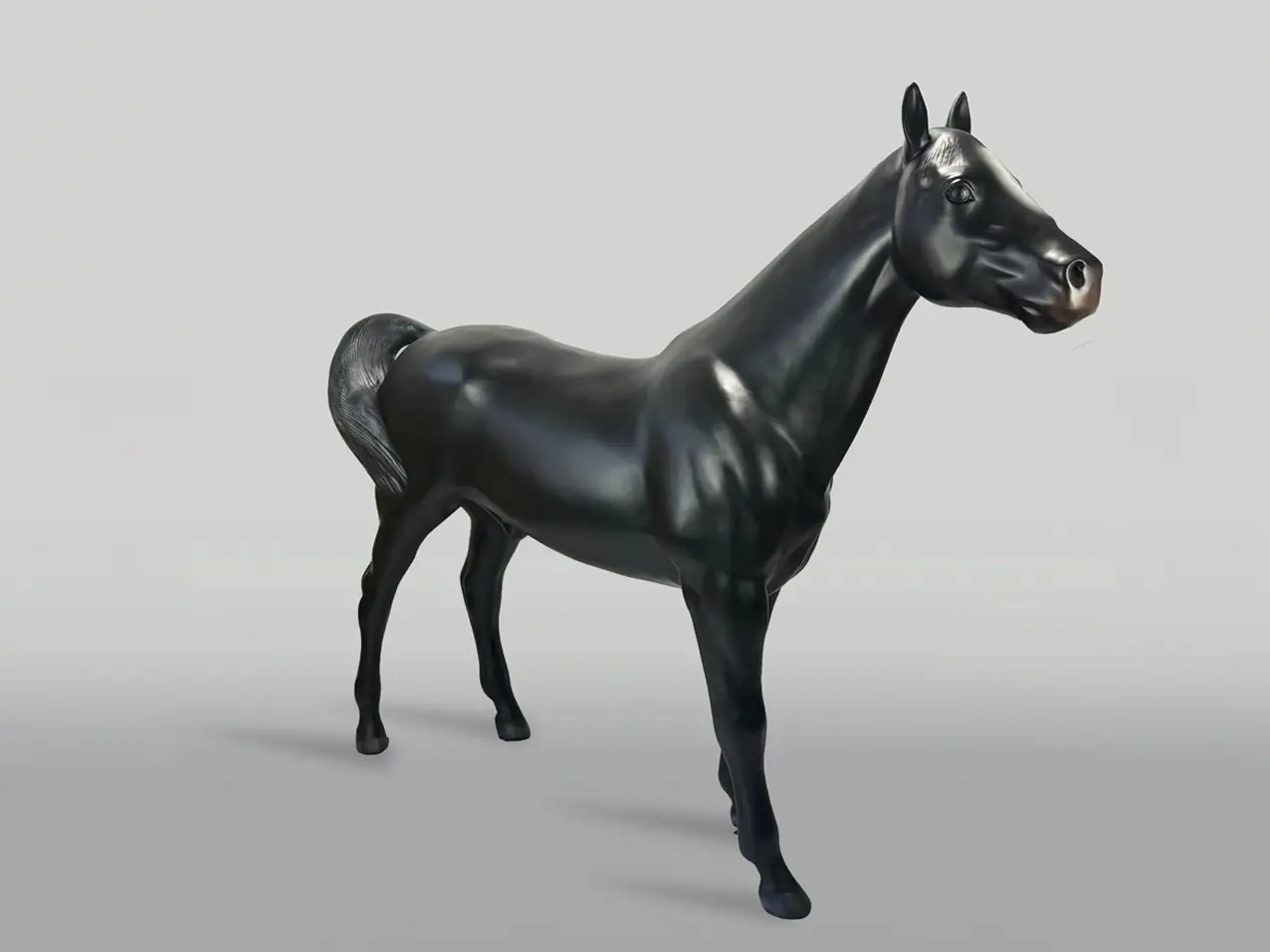 3D-XXL-Pferdefigur-lebensgross-245x200cm-schwarz