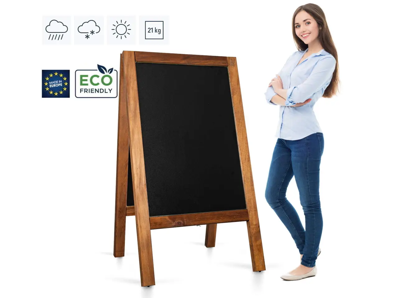 171-Kundenstopper-Holz-Kreidetafel-Aussen-Outdoor