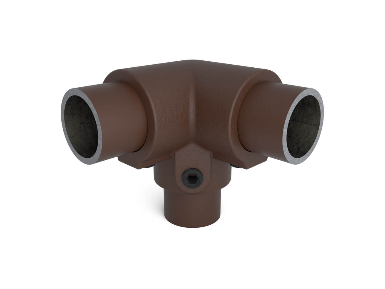 Rohrverbinder-Dreiweg-Eckstck, 90grad-braun-vintage