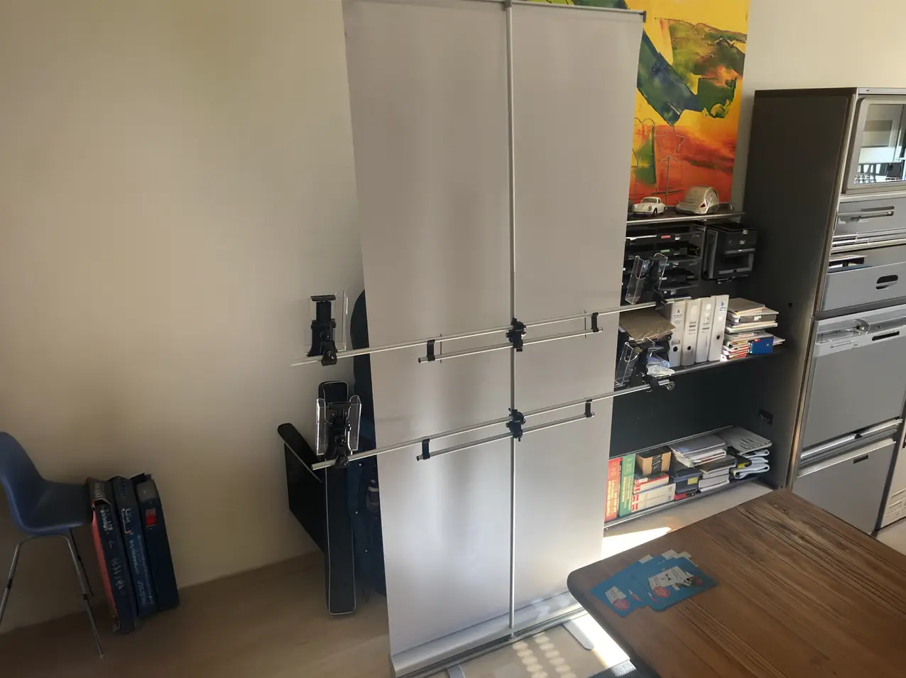 Roll-up-Displayhalterung-4-Acrylboxhalter-Doppelhalterung