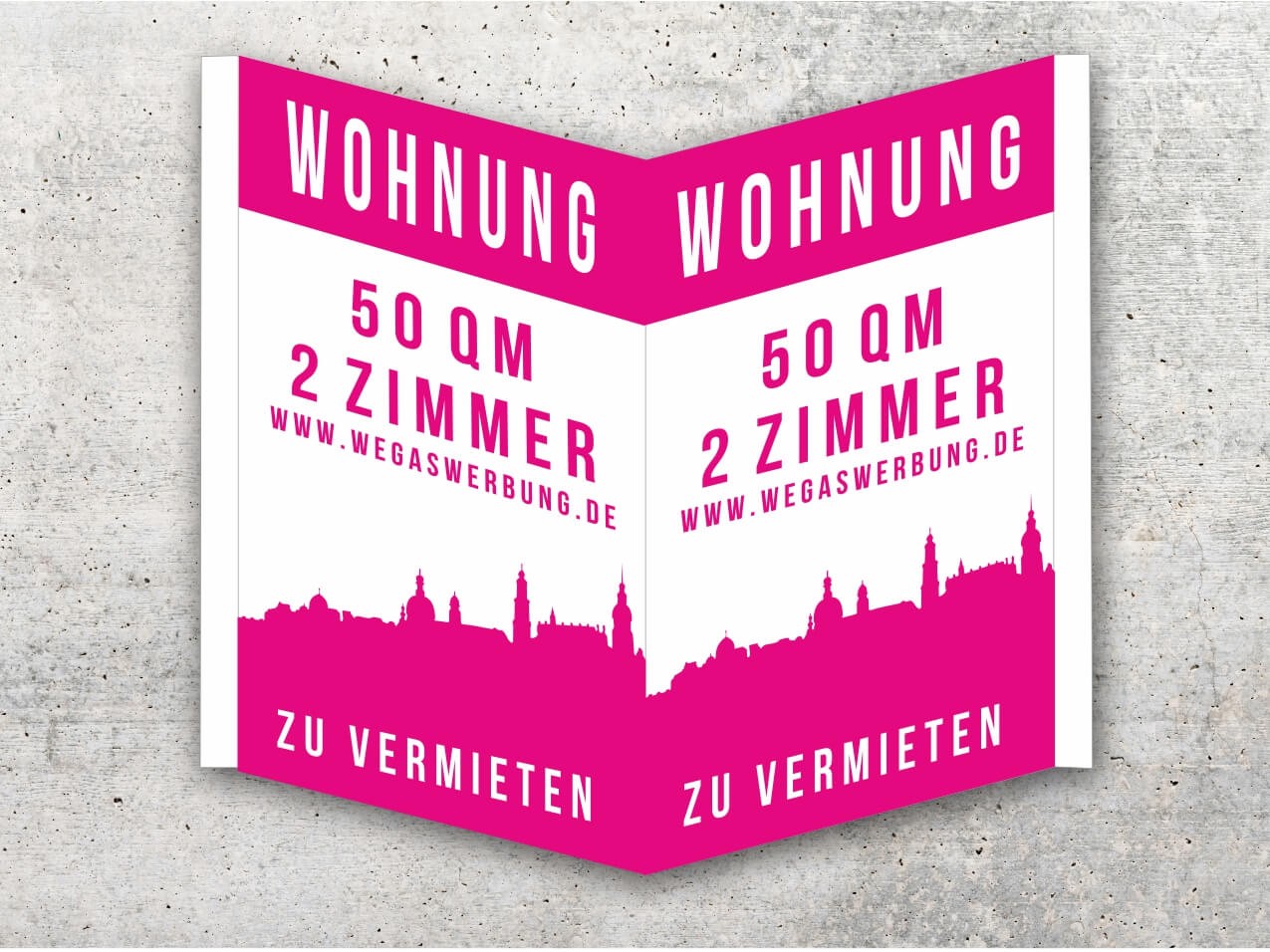 Makler-Hausschild "Nasenschild" 60 x 40 cm Makler-Hausschild "Nasenschild" 60 x 40 cm