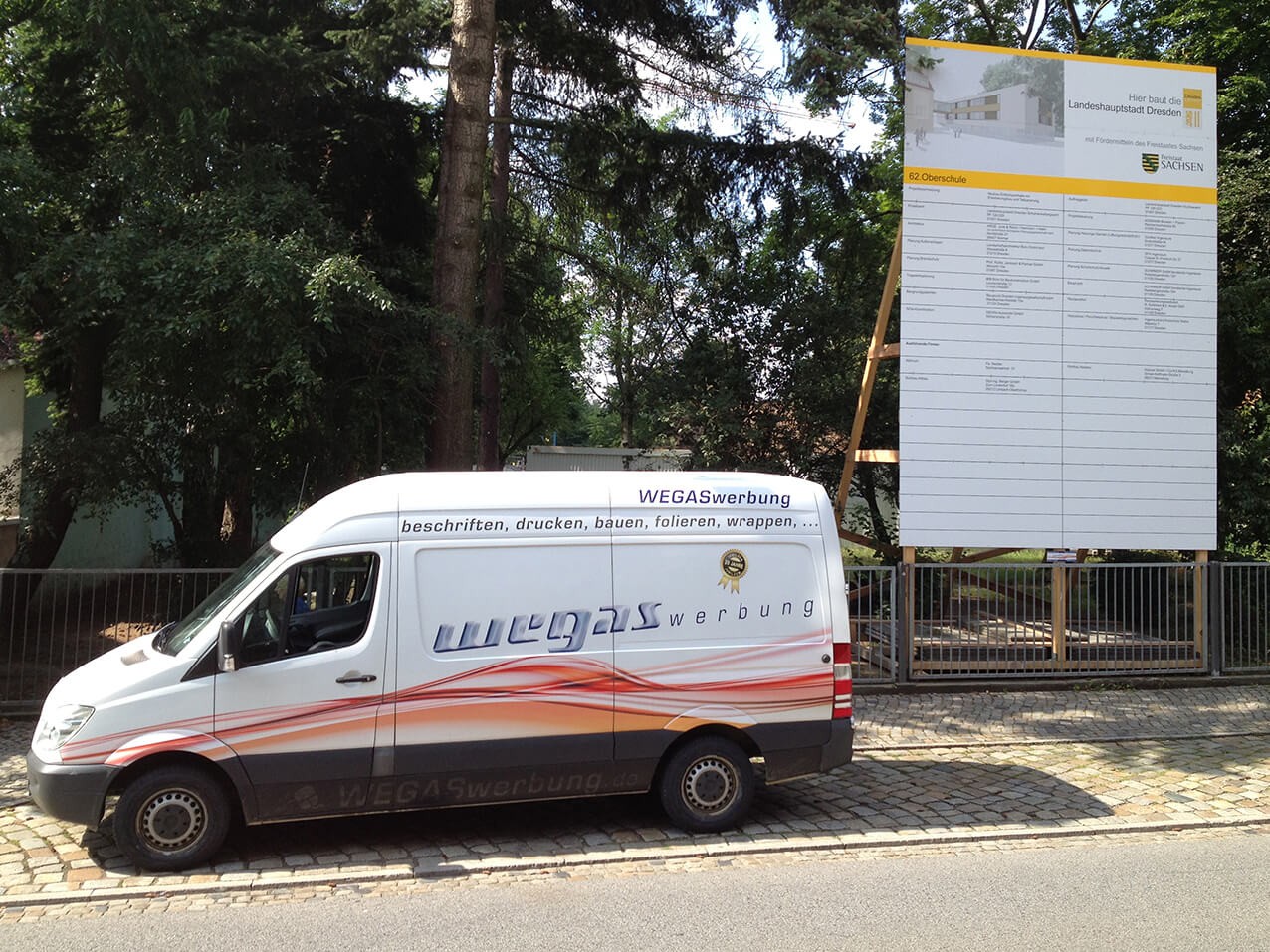 Bauschild Holz 3 x 6 m MIETEN Bauschild Holz 3 x 6 m MIETEN