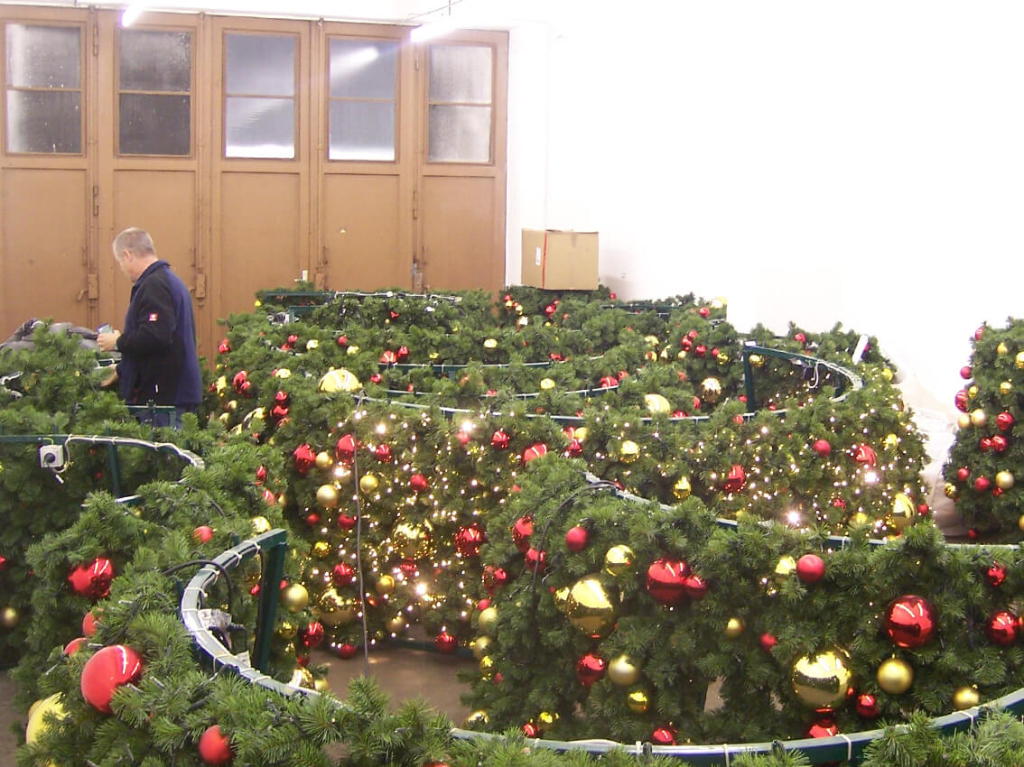 Weihnachtsbaum, Dekoration Weihnachtskugeln 500-Weihnachtsbaum-Dekoration-Lichterkette-Elektropruefung