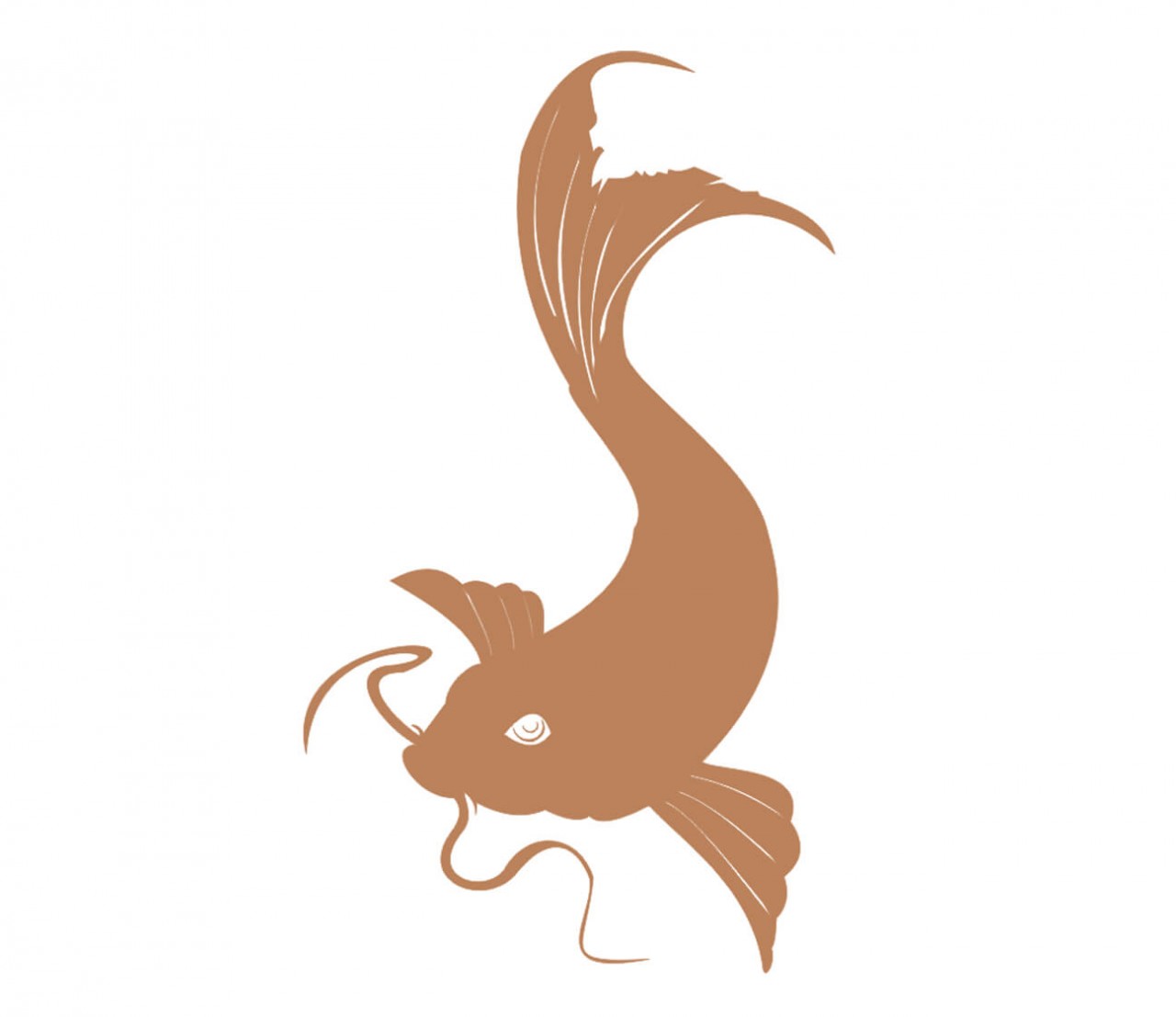 TIERE Wels, Fisch mit langen Barthaaren als Wandtatoo TIERE Wels, Fisch mit langen Barthaaren als Wandtatoo