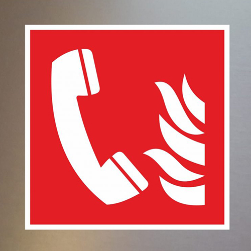 Brandschutzzeichen-weiss-PVC-Schild-Kennzeichen-Brandmeldung Brandschutzzeichen-weiss-PVC-Schild-Kennzeichen-Brandmeldung