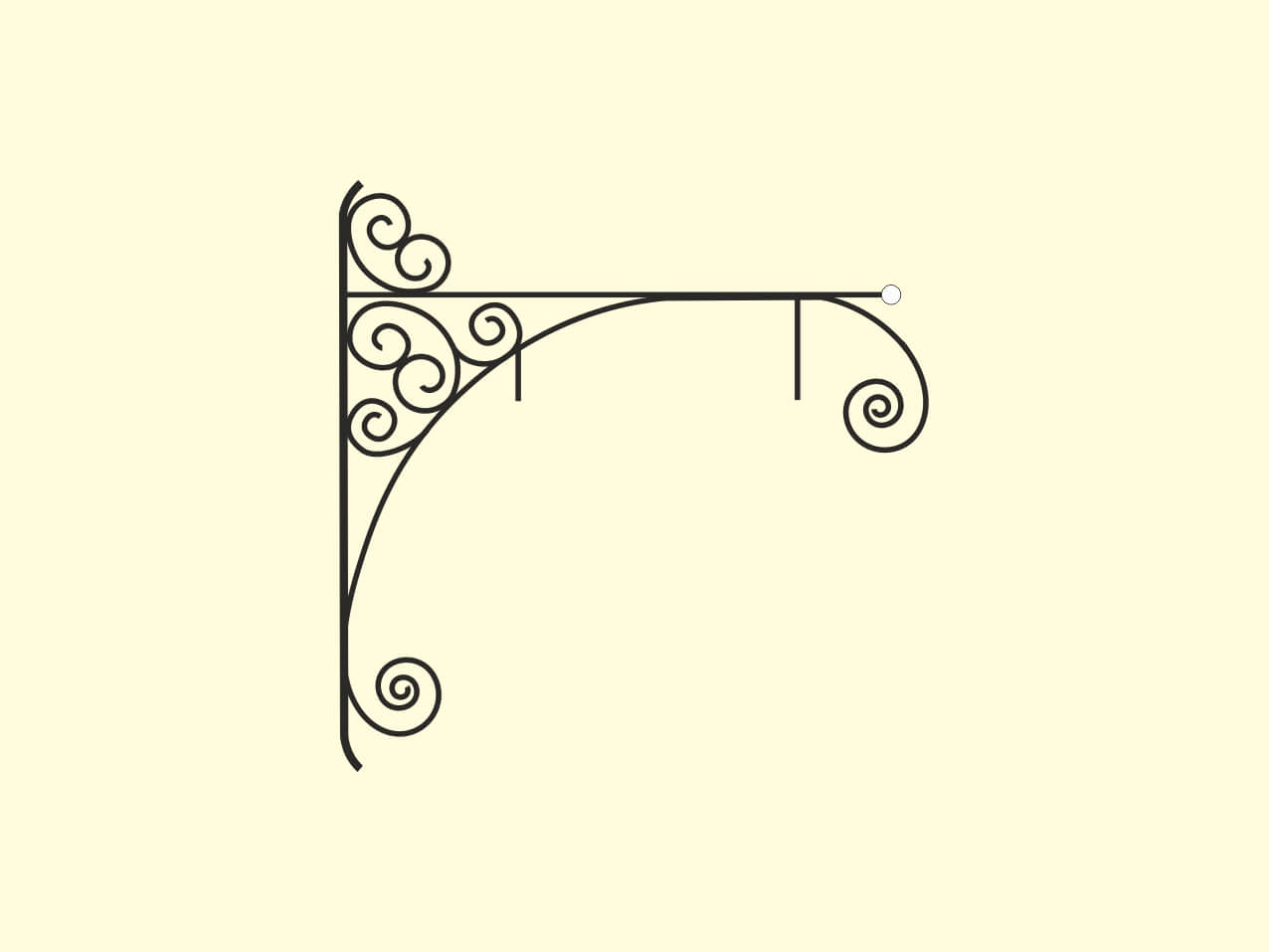 Auslegerarm-Schild-kombinierbar-Nostalgie-Antik-Jugendstil-1910