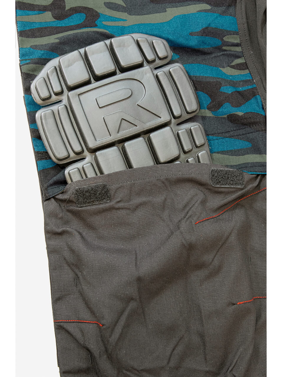 Arbeitshose-Herren-Camouflage-petrol-Knieschuetzer