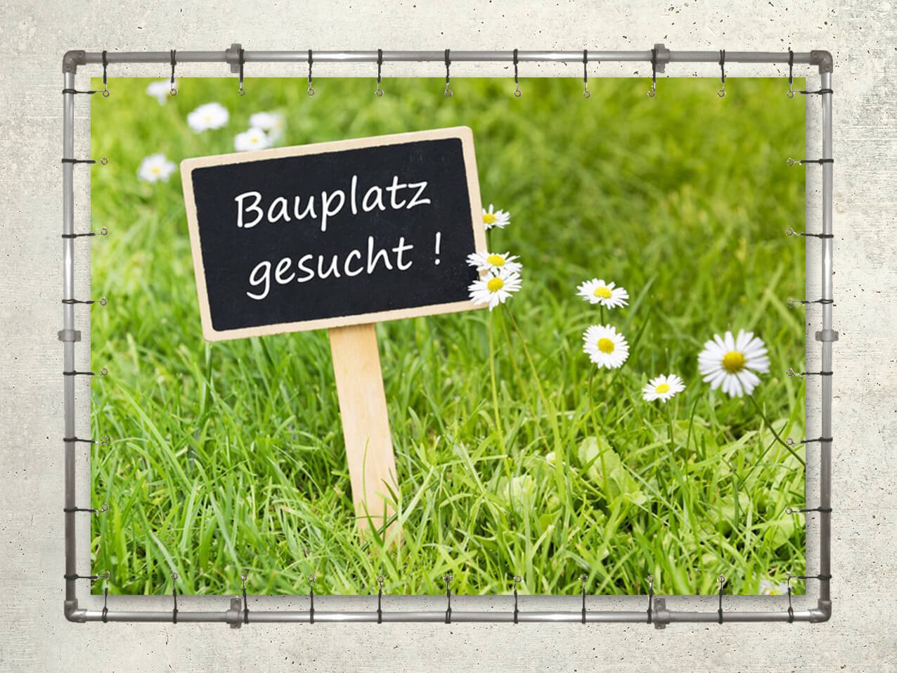 Rahmen für Plane an Wand Aussen Rahmen für Plane an Wand Aussen