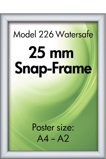 Klapprahmen 25mm Alu silber Snap Frame Aussen wasserdicht 226 Klapprahmen 25mm Alu silber Snap Frame Aussen wasserdicht 226