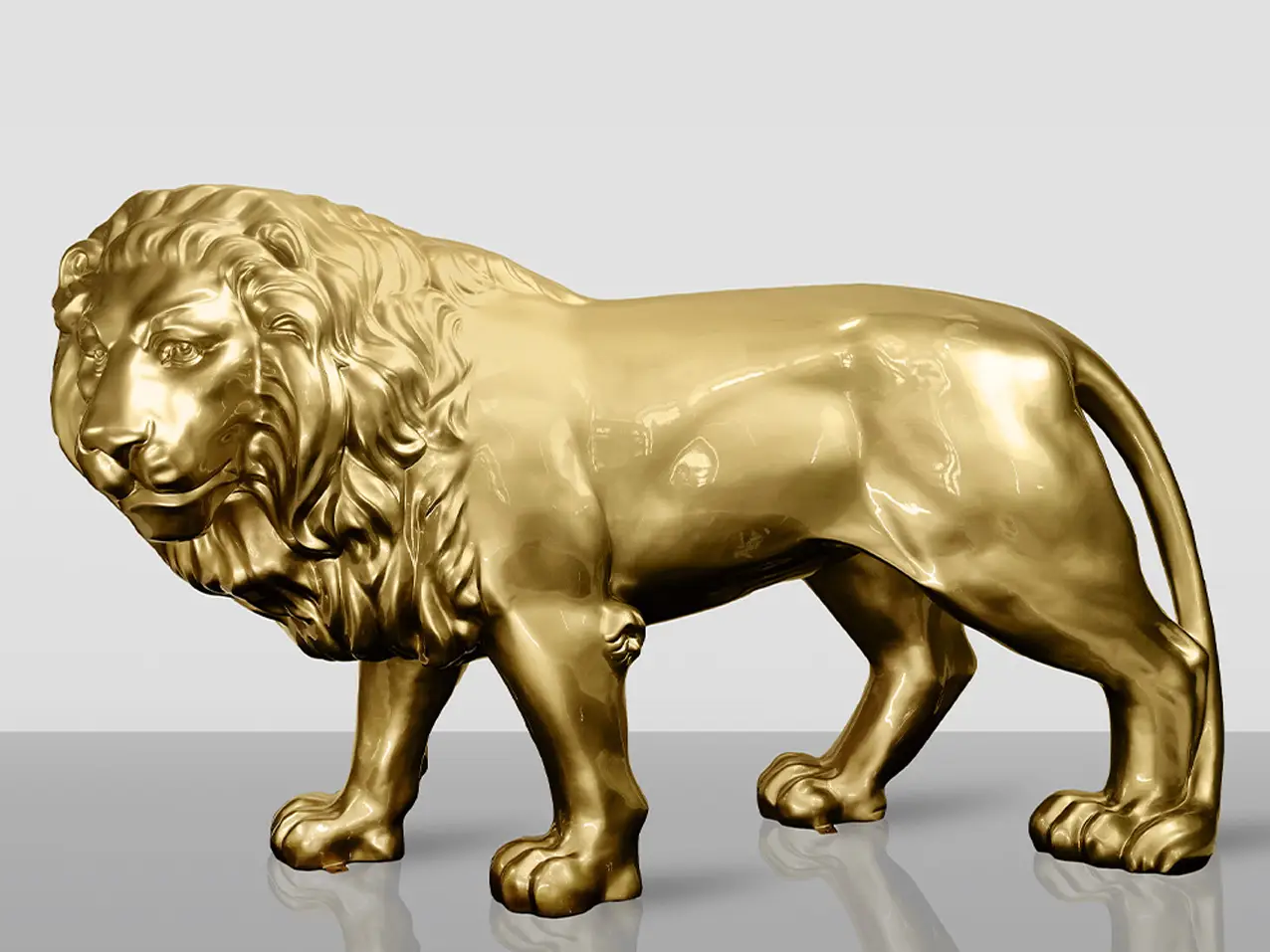 grosse-stehende-Tierfigur-Goldener-Loewe-Lion-185cm