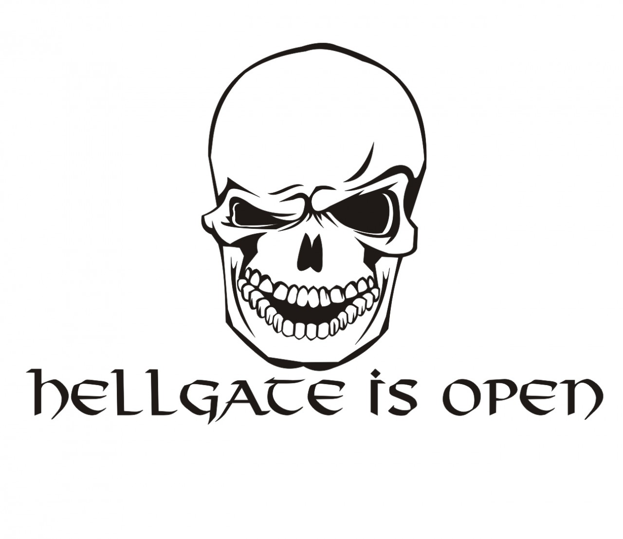 FANTASY Totenkopf, Hellgate Wandtattoo FANTASY Totenkopf, Hellgate Wandtattoo