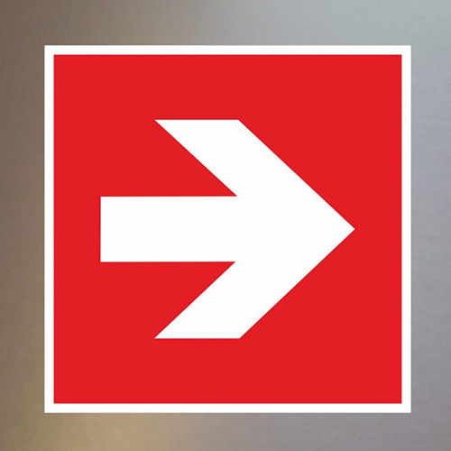 Brandschutzzeichen-weiss-Alu-Schild-Kennzeichen-Pfeil Brandschutzzeichen-weiss-Alu-Schild-Kennzeichen-Pfeil