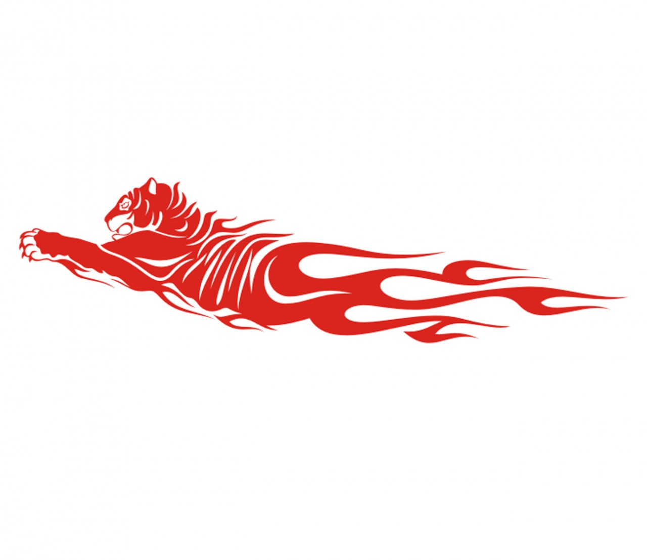 Tiger in Flammen - Tattoo - Folienaufkleber Nr. 6 Tiger in Flammen - Tattoo - Folienaufkleber Nr. 6