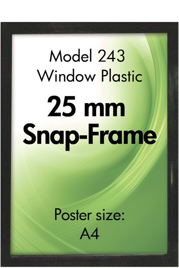 Klapprahmen 25mm PVC Snap Frame beidseitig Fenster 243 Klapprahmen 25mm PVC Snap Frame beidseitig Fenster 243