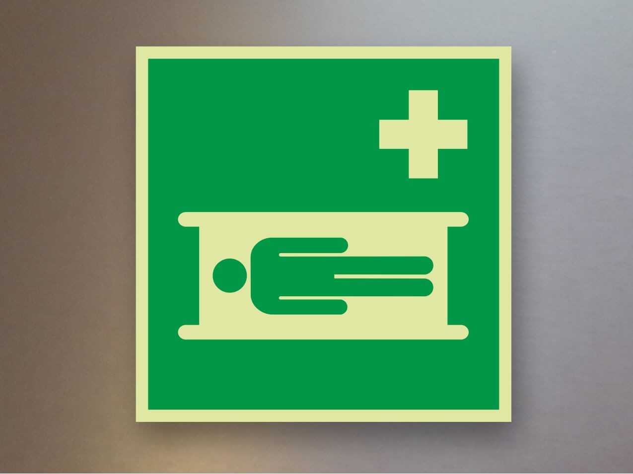 Rettungszeichen Krankentrage E013 Alu Rettungszeichen Krankentrage E013 Alu