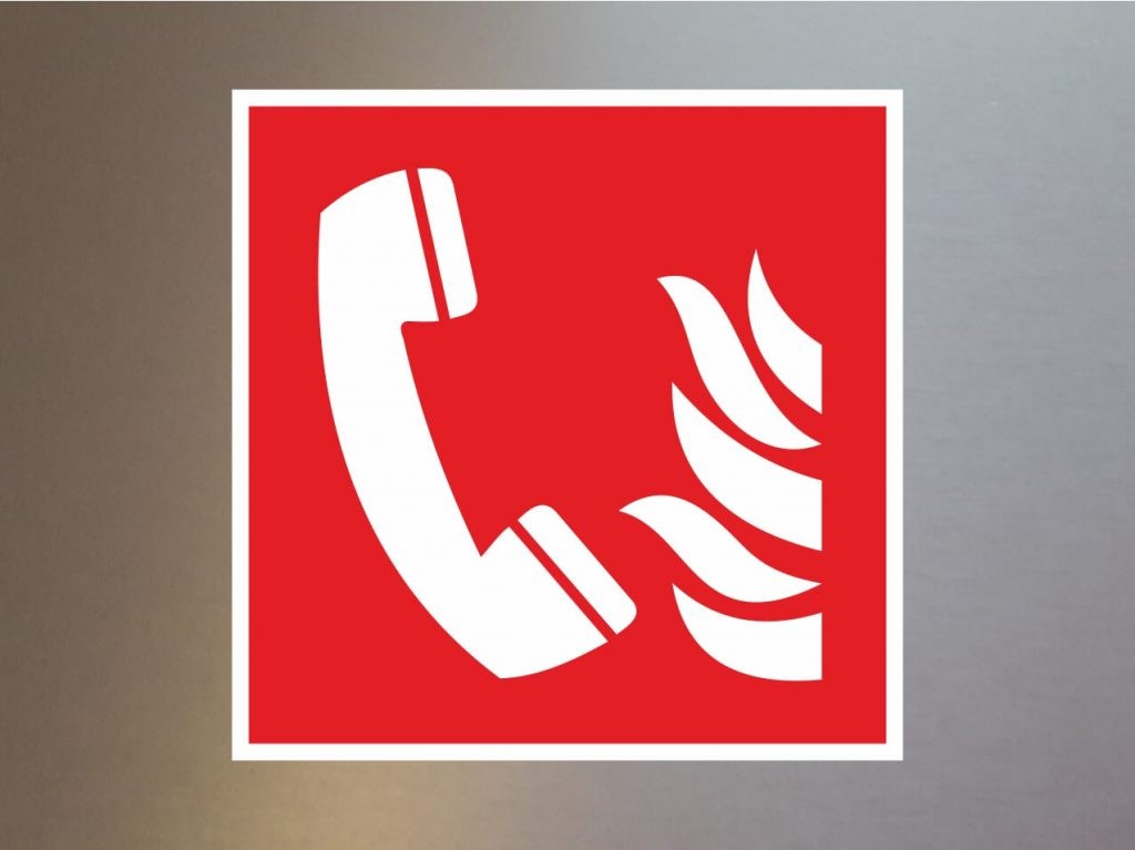Brandschutzzeichen Brandmeldetelefon weiß F006 Brandschutzzeichen Brandmeldetelefon weiß F006