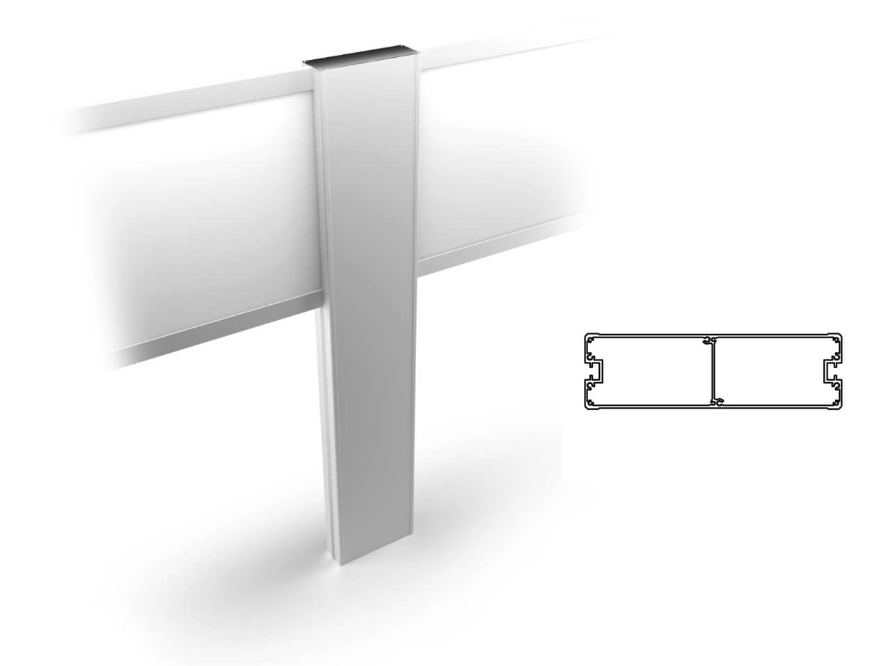 Aufsteller Säule rechteckig Aufsteller-Infosschild-Saeule-Profil-rechteckig-250x76mm
