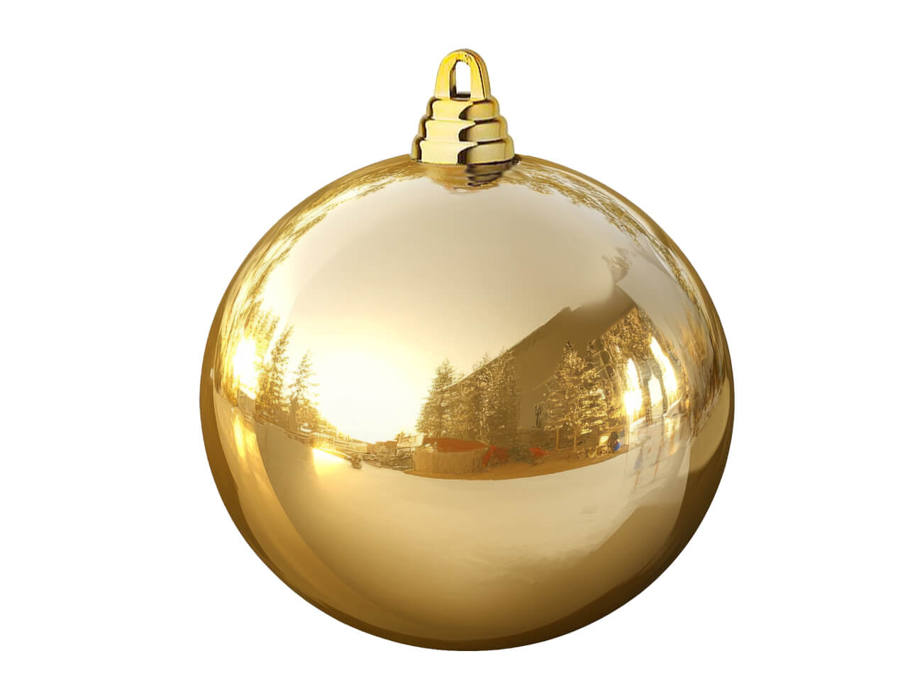 Weihnachtsbaumkugel-B1-Gold-Glanz-glaenzend-10cm