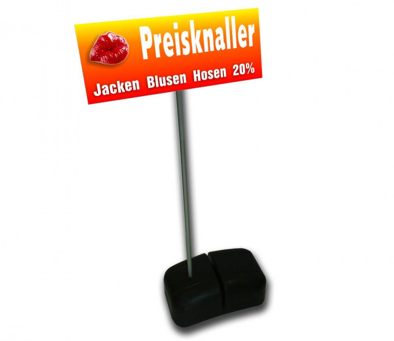 Fuß für Display, Aufsteller für mittelgroße Schilder Fuß für Display, Aufsteller für mittelgroße Schilder