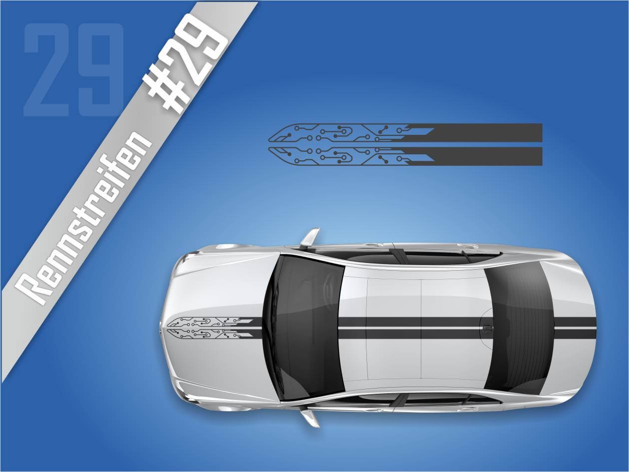 Autostreifen Rennstreifen Rallye Streifen #2129