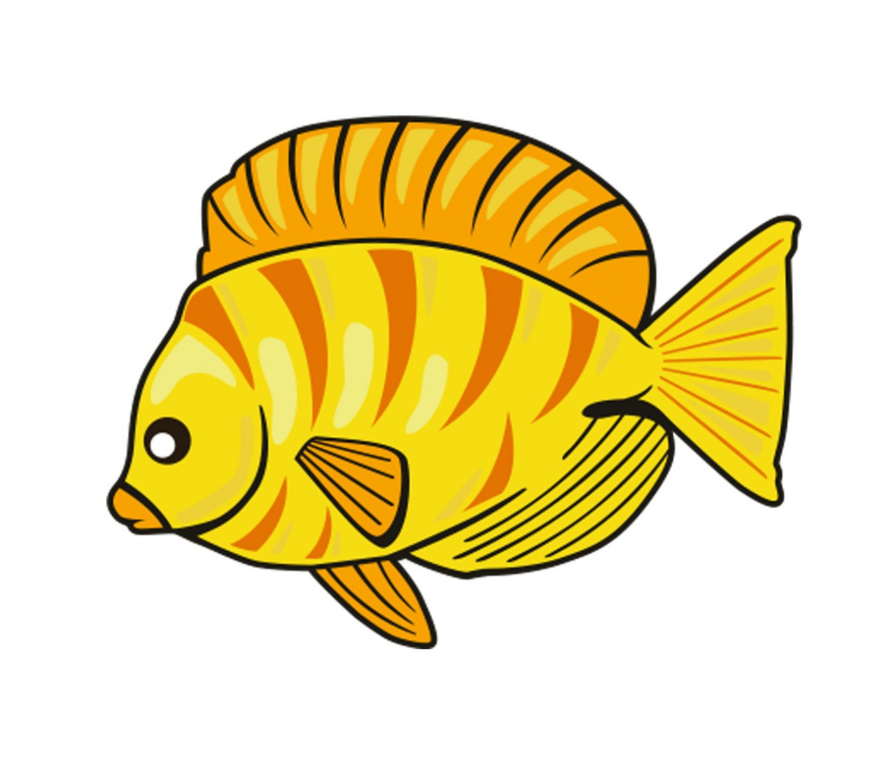 TIERE Fisch gelb Wandtattoo TIERE Fisch gelb Wandtattoo