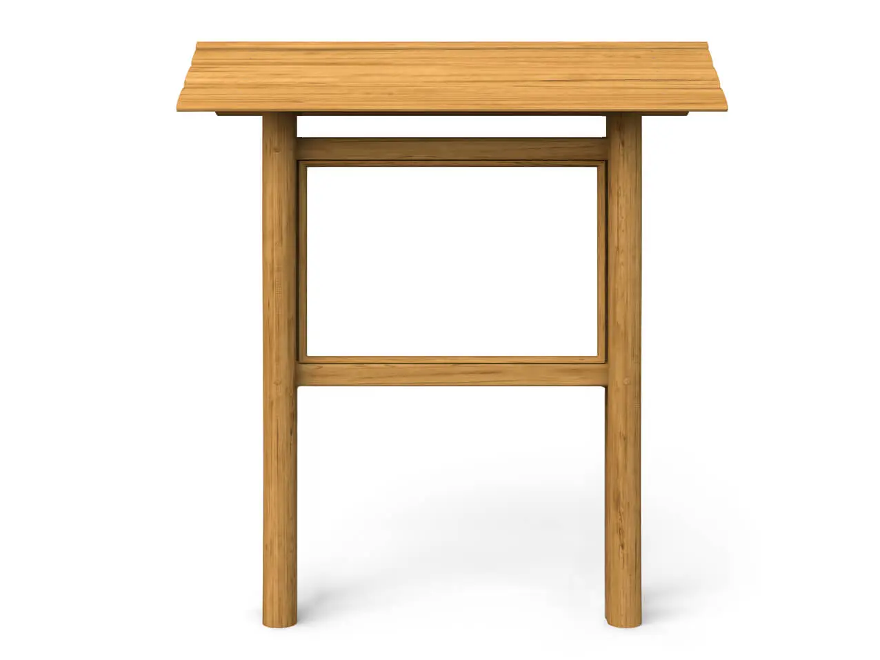 Holzaufsteller-Infotafel-Dach-Waldwege-Park-2x-runde-Pfosten