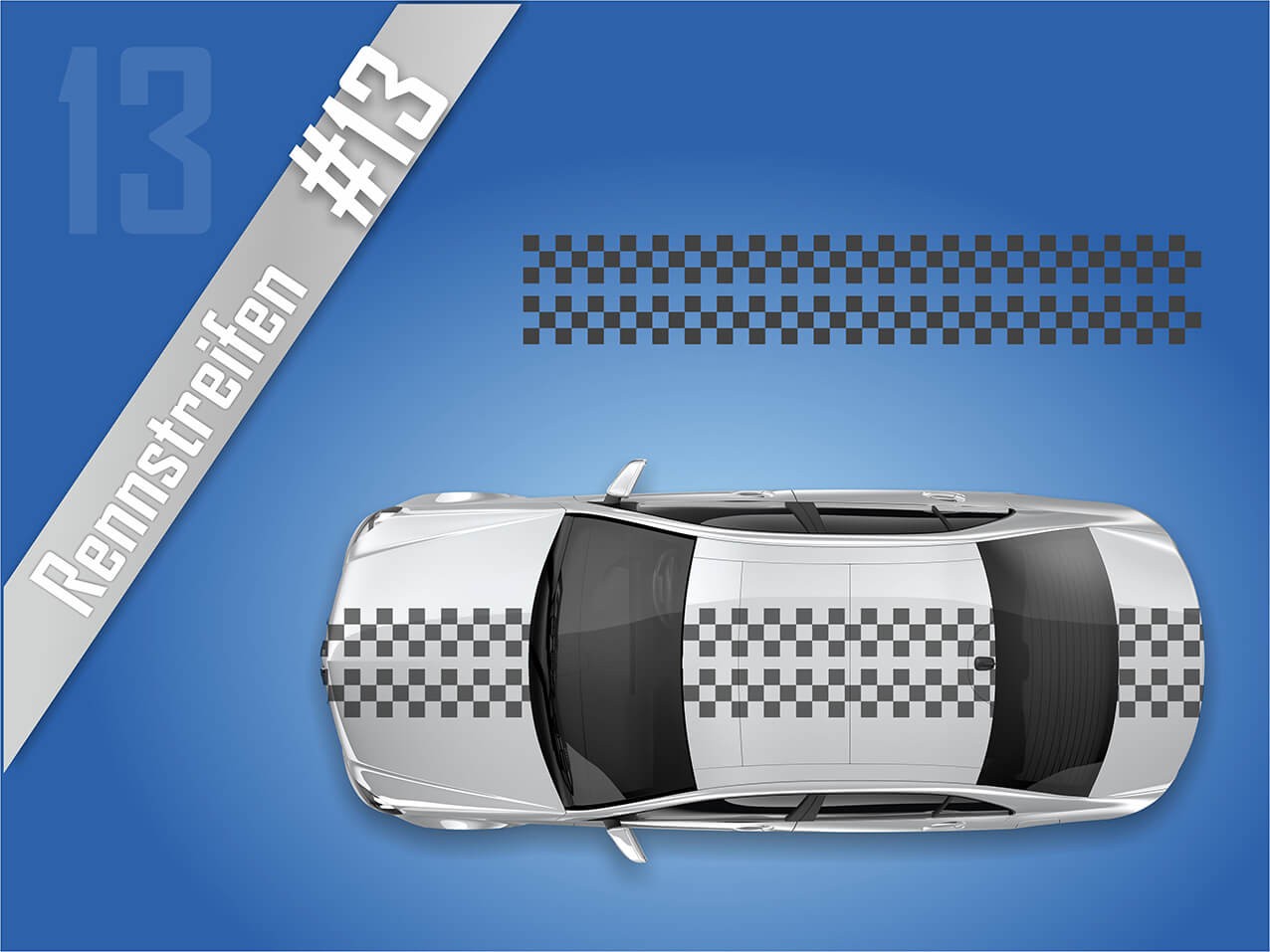 Autostreifen Rennstreifen Rallye Karo Streifen #2113 Autostreifen Rennstreifen Rallye Karo Streifen #2113