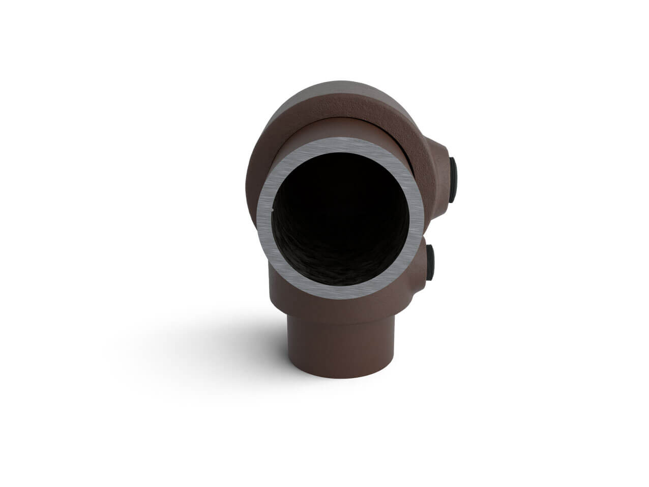 Rohrverbinder-Winkel-Bogen-125-braun-vintage-Garten