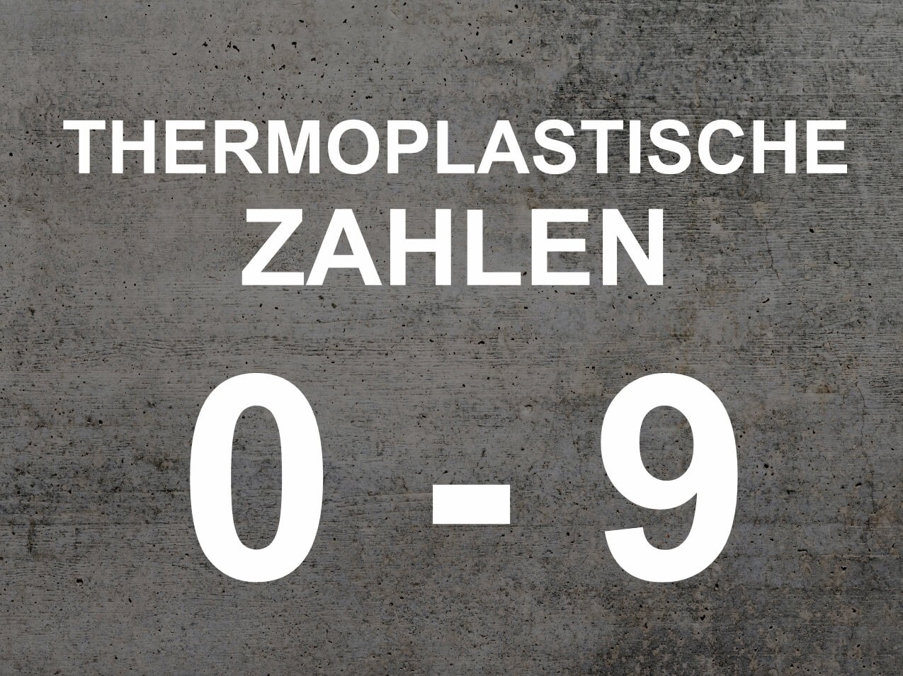 Zahlen weiß reflektierend - einbrennbare Markierung Zahlen weiß reflektierend - einbrennbare Markierung