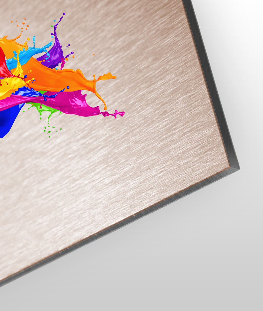 Aluverbund-Platte BRONZE GEBÜRSTET drucken Aluverbund-Platte BRONZE GEBÜRSTET drucken