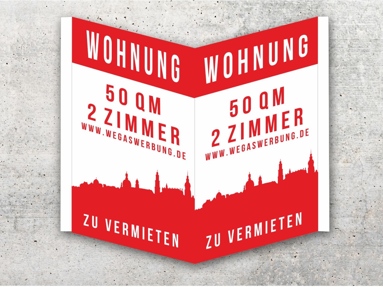 Makler-Hausschild "Nasenschild" 100 x 70 cm Makler-Hausschild "Nasenschild" 100 x 70 cm