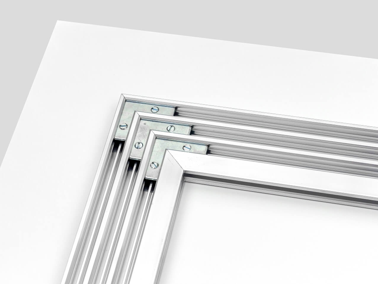 Schwerlastrückrahmen Bildaufhängung Schwerlastrückrahmen-Blindrahmen-Profil-14-schwere-Schilder