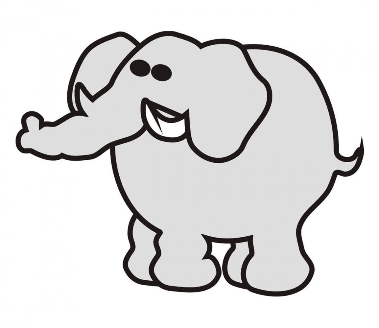 TIERE Elefant Kinderzeichnung als Wandtattoo TIERE Elefant Kinderzeichnung als Wandtattoo