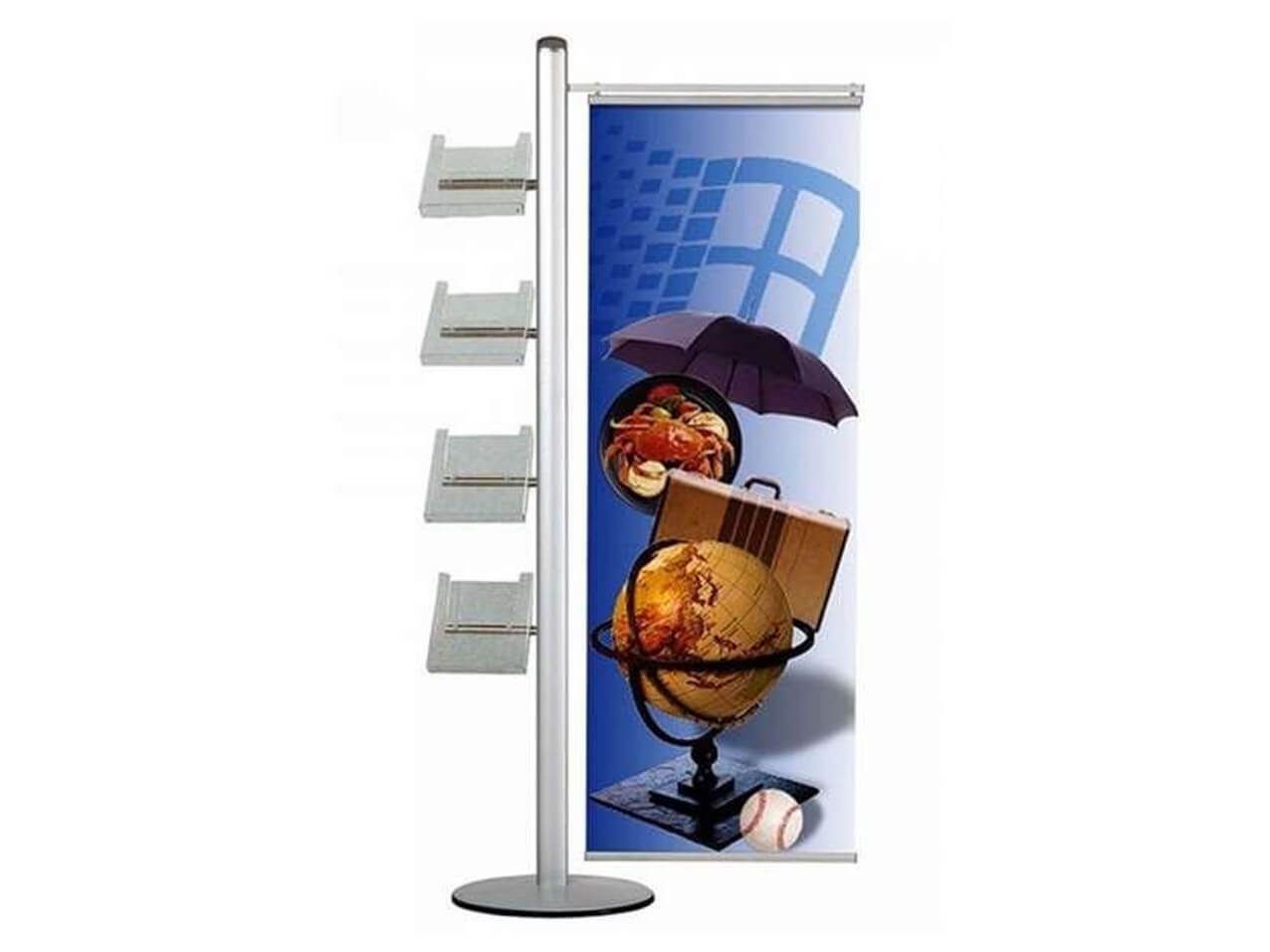 Multistand, 4 Flyerboxen- Banner 