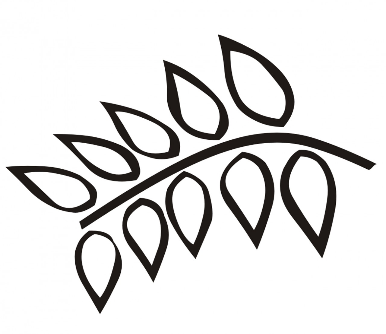 PFLANZEN Blatt, Fiederblatt Wandtattoo PFLANZEN Blatt, Fiederblatt Wandtattoo