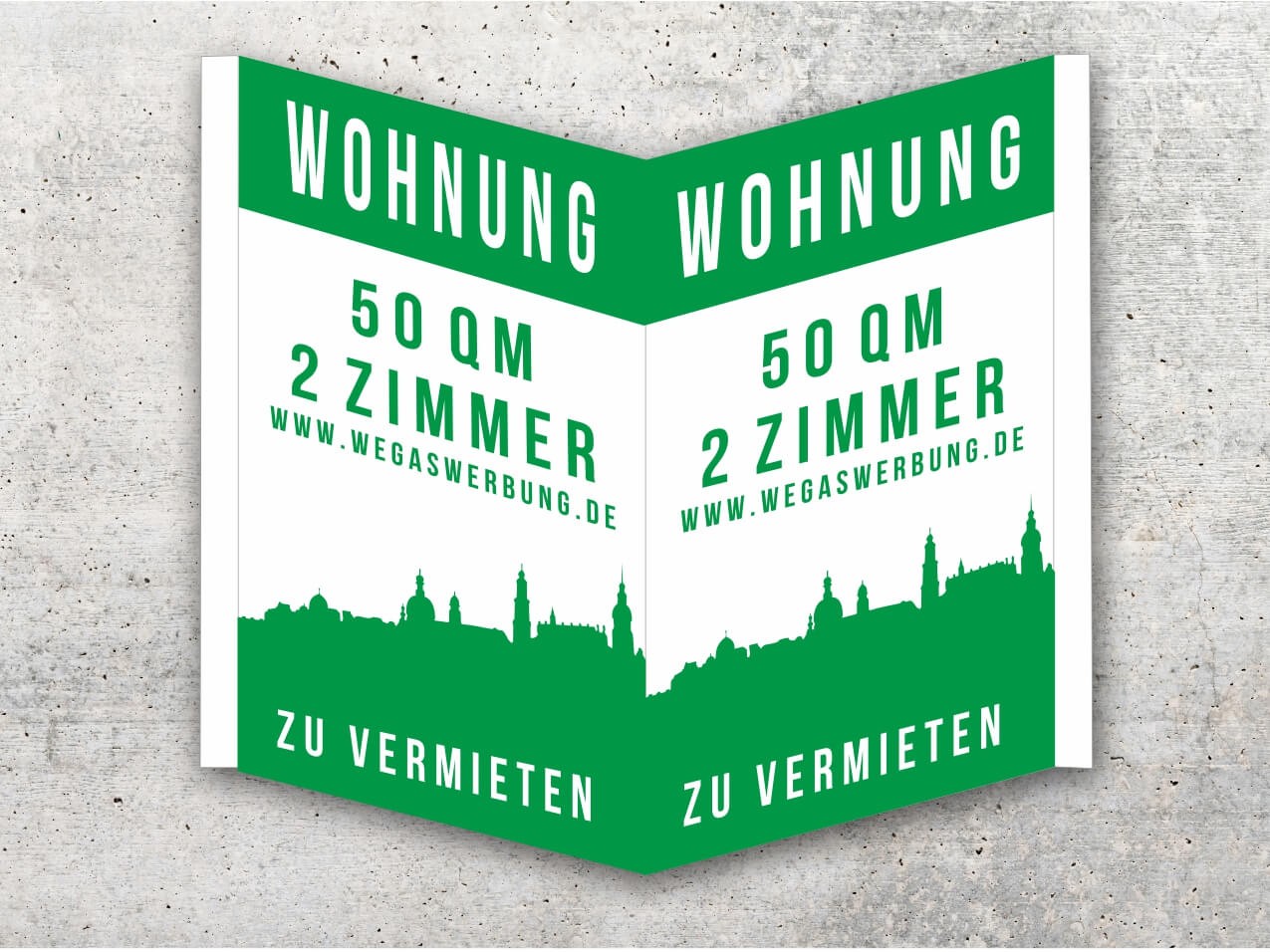 Makler-Hausschild "Nasenschild" 140 x 100 cm Makler-Hausschild "Nasenschild" 140 x 100 cm