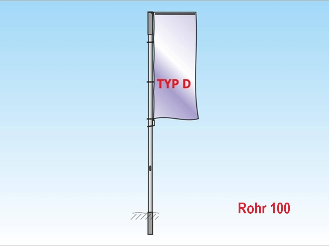 Fahnenmast Typ D 100 Fahnenmast Typ D 100