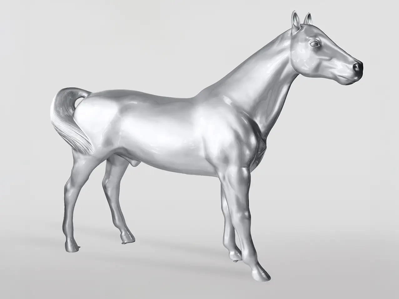 3D-XXL-Pferdefigur-lebensgross-245x200cm-silber