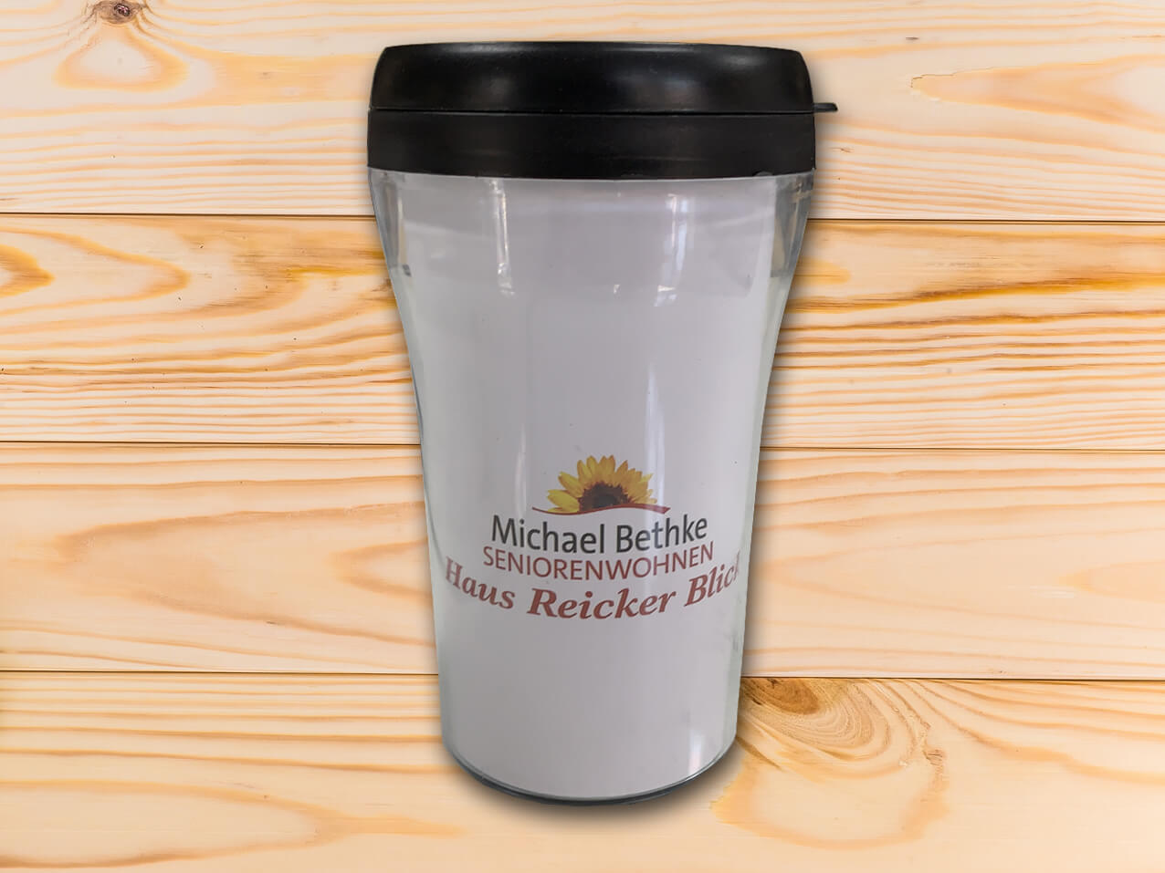 Fotobecher Thermobecher schwarz mit Druck Fotobecher Thermobecher schwarz mit Druck