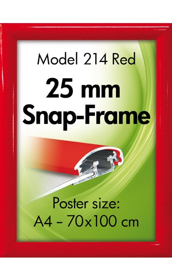 Klapprahmen 25 mm Alu Snap Frame Rot 214 Klapprahmen 25 mm Alu Snap Frame Rot 214