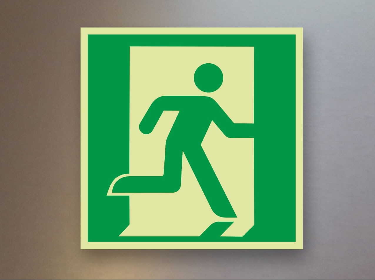 Rettungszeichen Notausgang rechts E002 Alu Rettungszeichen Notausgang rechts E002 Alu