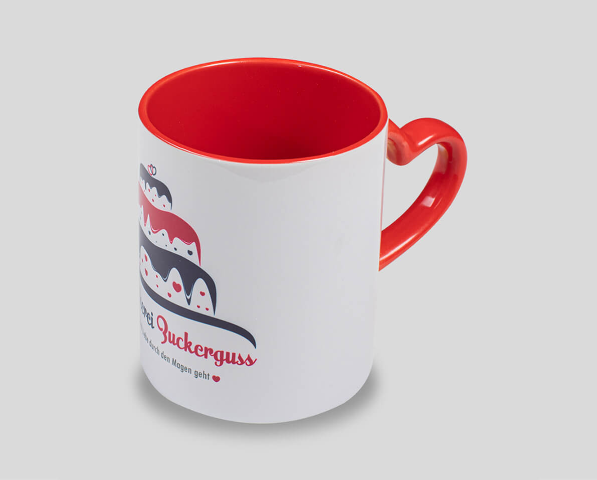 Kaffeetasse Herzhenkel Fototasse-Kaffeetasse-Herzhenkel-Innen-rot-Fotodruck
