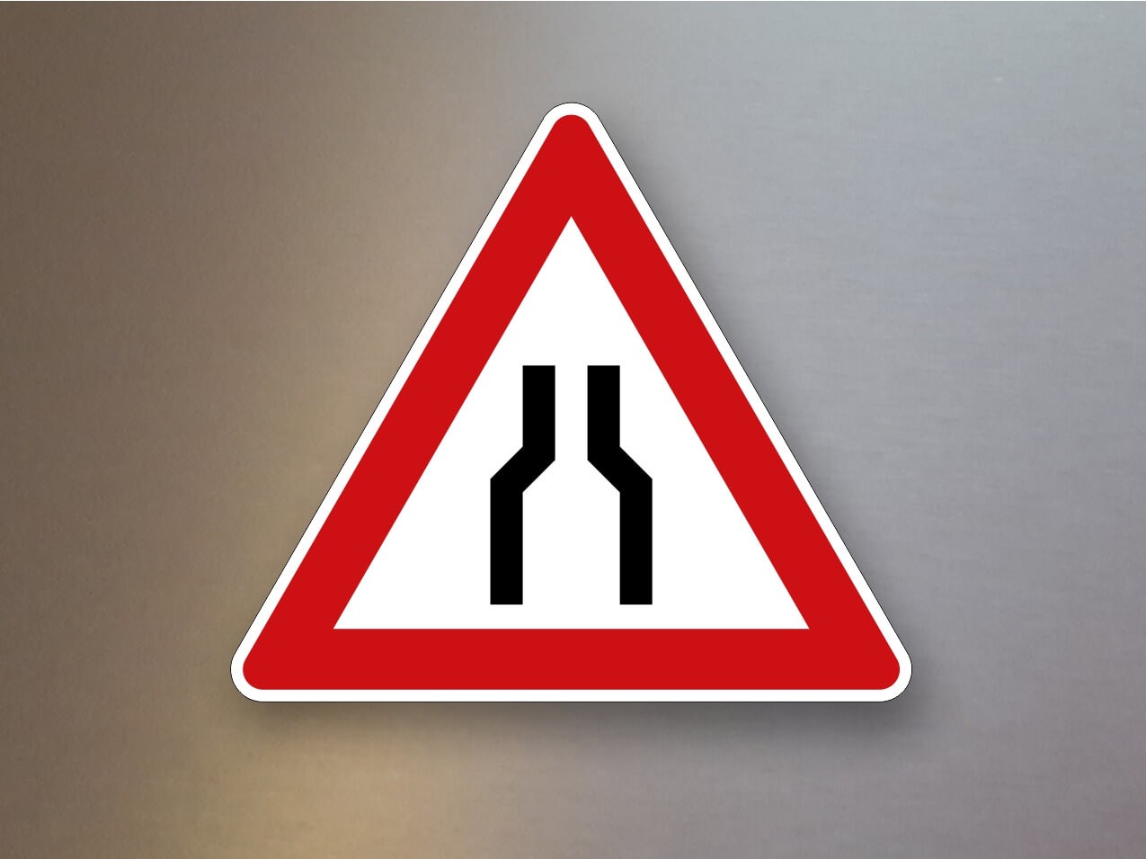 Verkehrsschild Verengte Fahrbahn 120 Verkehrsschild Verengte Fahrbahn 120