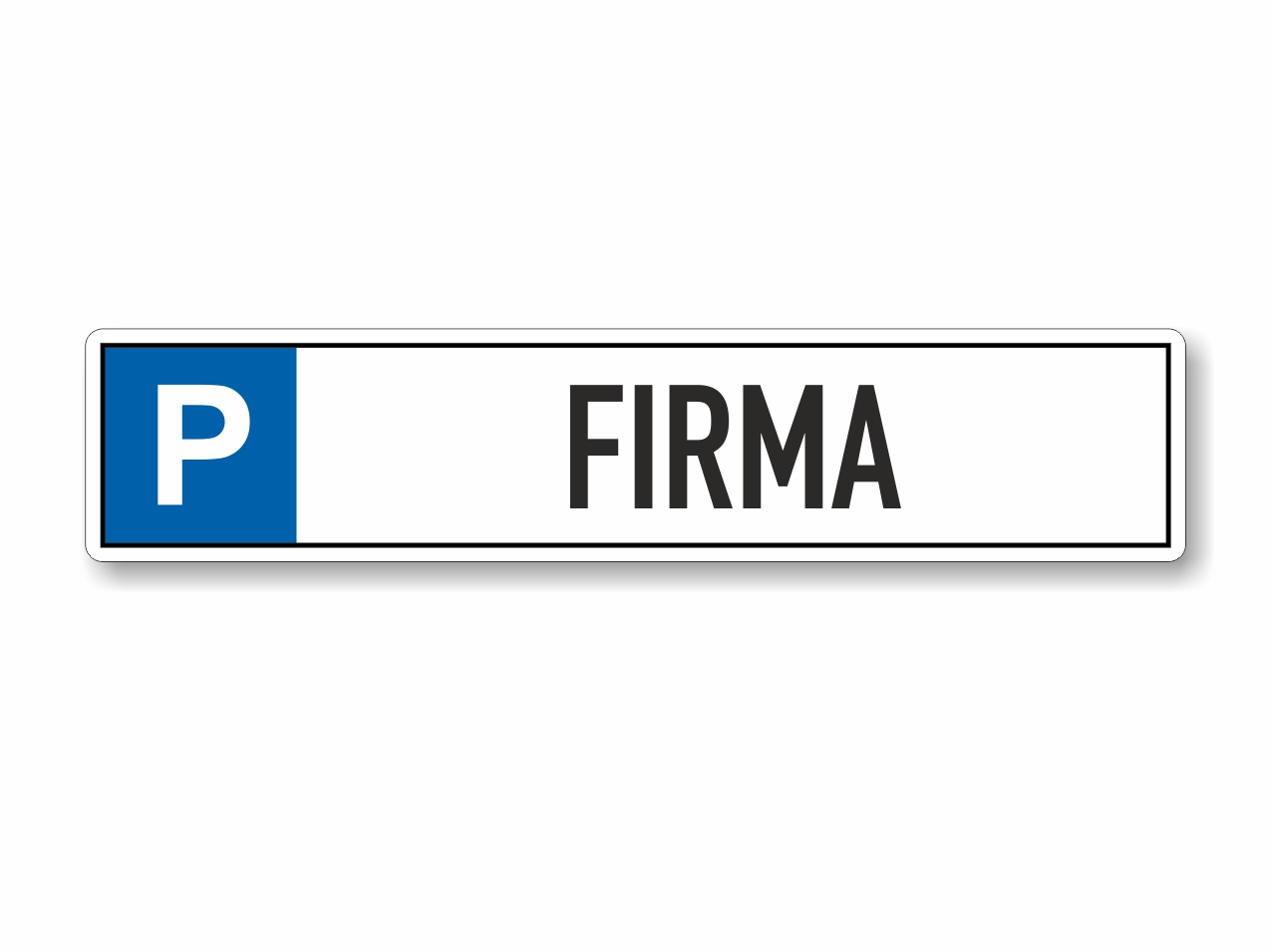 Parkplatzschild Firma