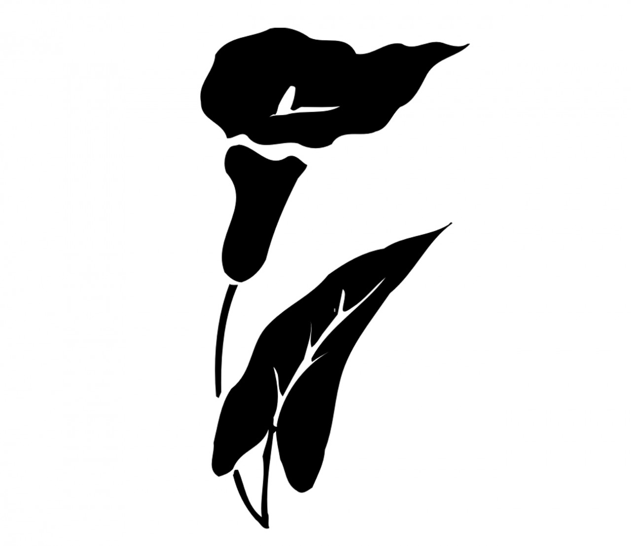 PFLANZEN Blüte, Calla Wandtattoo
