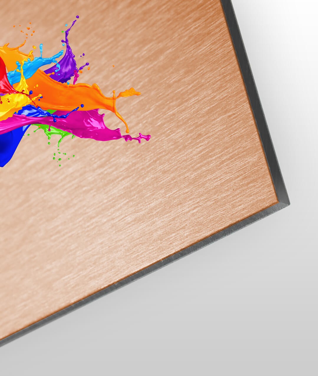 Aluverbund-Platte KUPFER GEBÜRSTET drucken Aluverbund-Platte KUPFER GEBÜRSTET drucken